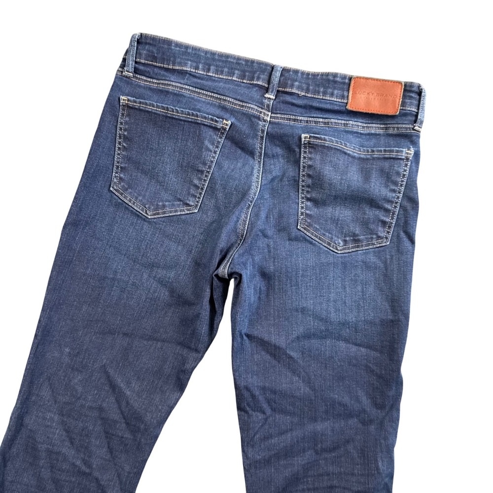 Lucky Brand Sweet Mid Rise Straight Jeans Womens 34x29 Y2K Dark Wash Denim